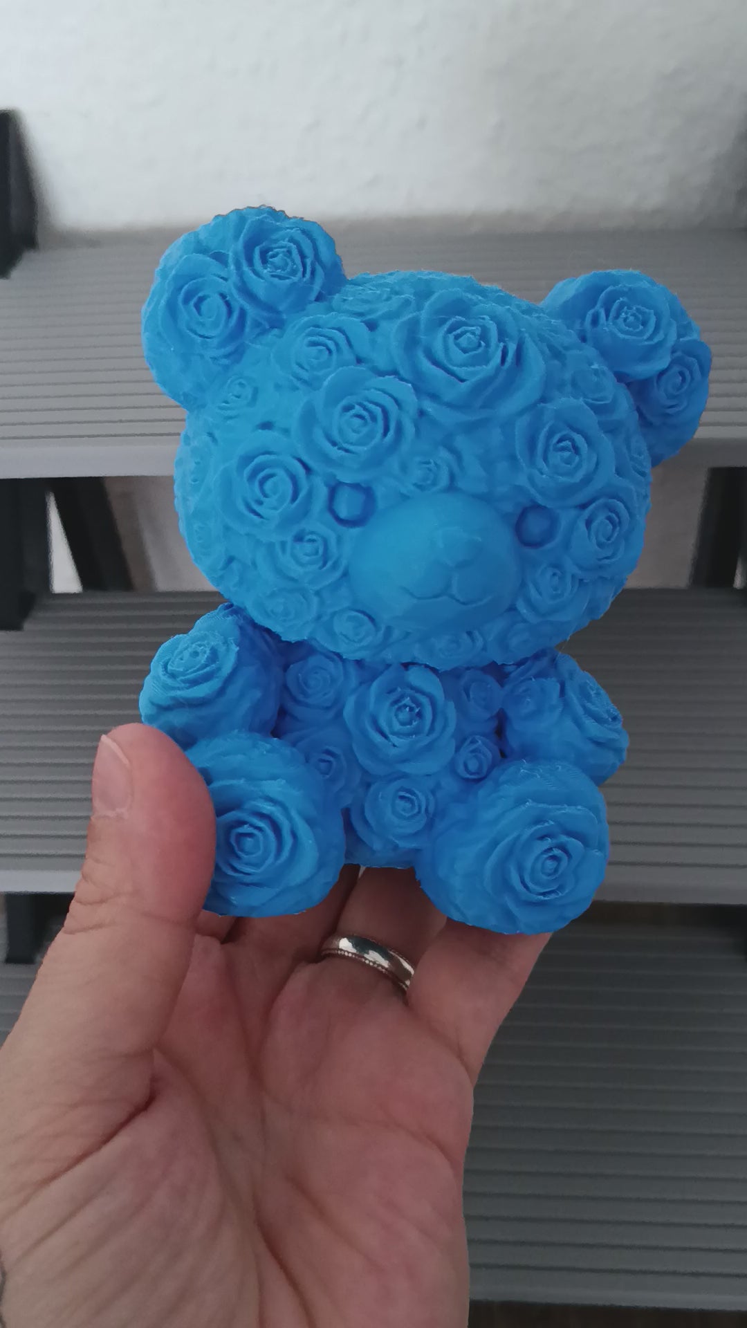 Rosenbär – Aesthetic Deko & Geschenkidee in Blau | Sturm3DFactory