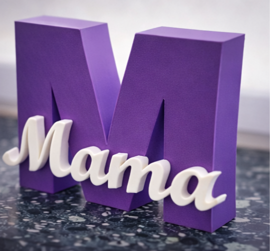 Muttertags Schild „Mama“ ❤️ – Personalisierte 3D Deko & Geschenk für Mama
