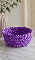 3D gedruckte Deko-Schale mit Spiral-Design in lila – handgefertigt bei Sturm3DFactory