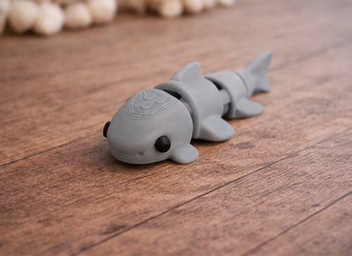 Beweglicher 3D Delfin – Süße Deko & perfektes kleines Geschenk | Flexibles Tier aus dem 3D Druck