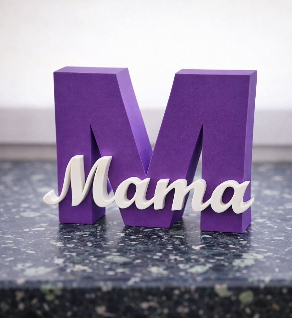 Muttertags Schild „Mama“ ❤️ – Personalisierte 3D Deko & Geschenk für Mama